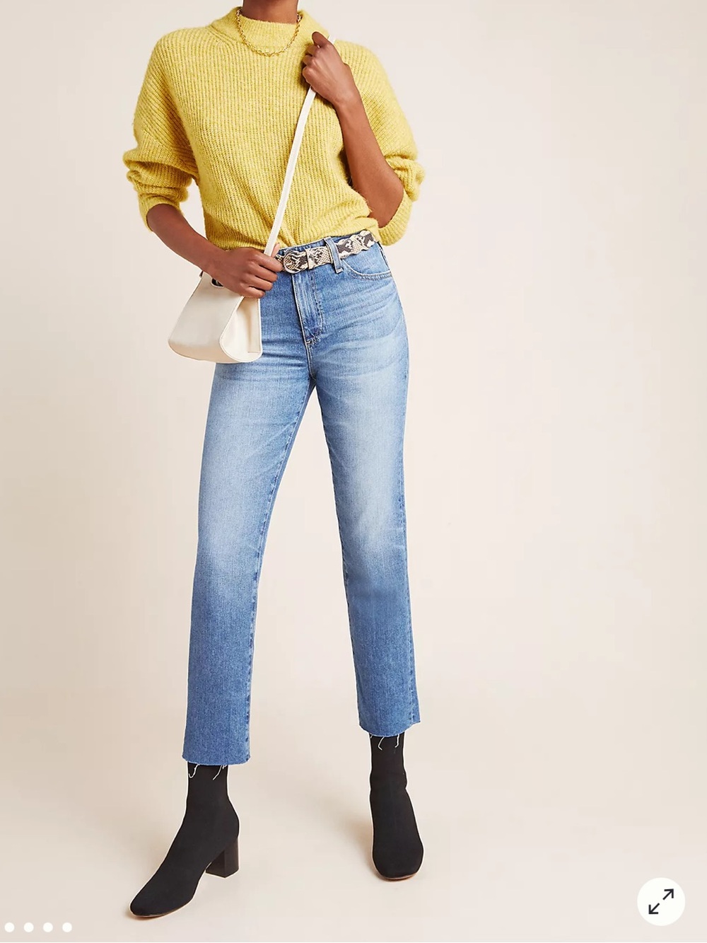 NWT AG The Isabelle High Rise Cropped Straight Jeans